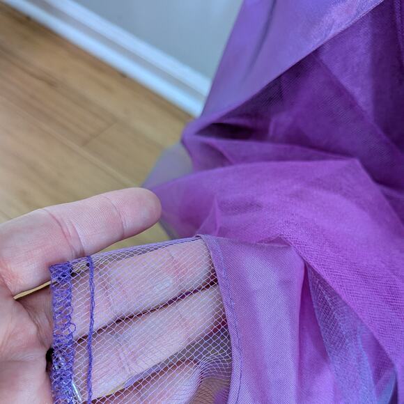 Morgan Co Prom Dress Maxi Gown 4 Purple Princess Fairy Vintage 90s Y2K Tulle - Picture 7 of 11